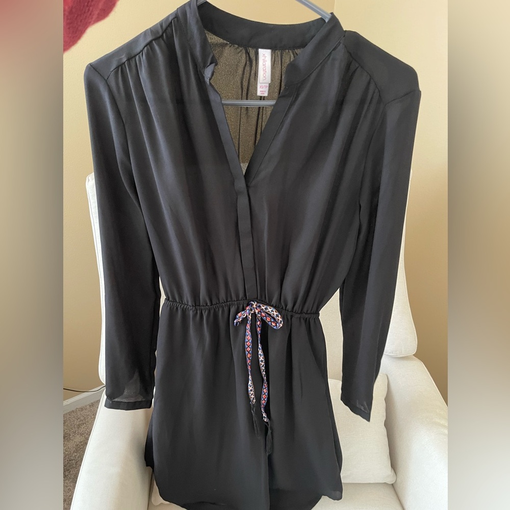 Xhilaration black long sleeve dress